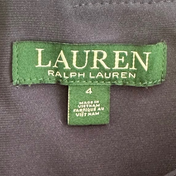 Lauren Ralph Lauren Geometric Square Lace Sheath Dress Office Navy Blue Size 4 - Picture 8 of 14